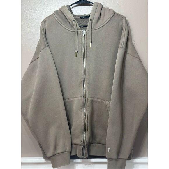 T Alexander Wang Oversized Full Zip-Up Hoodie Sweatshirt Men's Small - Picture 2 of 14
